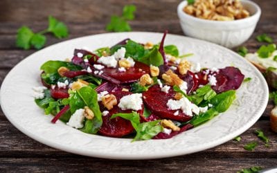 Roasted Beet Salad with Fresh Goat Cheese & Toasted Walnuts