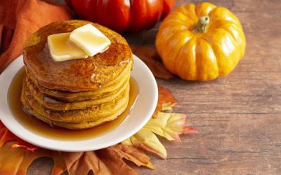 Pumpkin Spice Pancakes with Aged White Balsamic