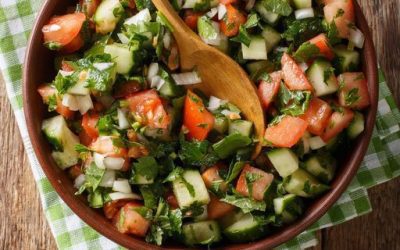 Shirazi salad is fresh & full of vibrant flavours